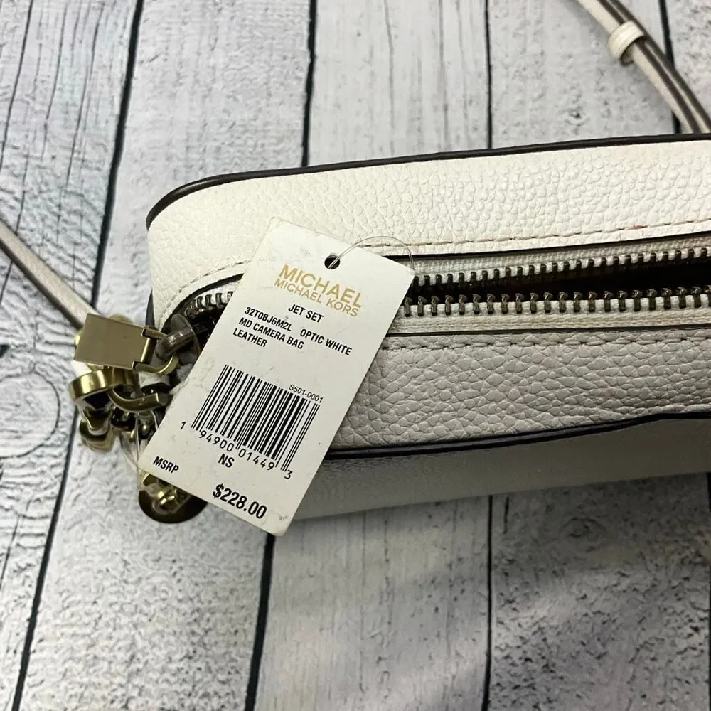 Michael Kors White Studded Crossbody Bag